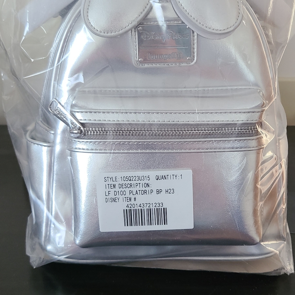 Loungefly Metallic Silver Backpack
